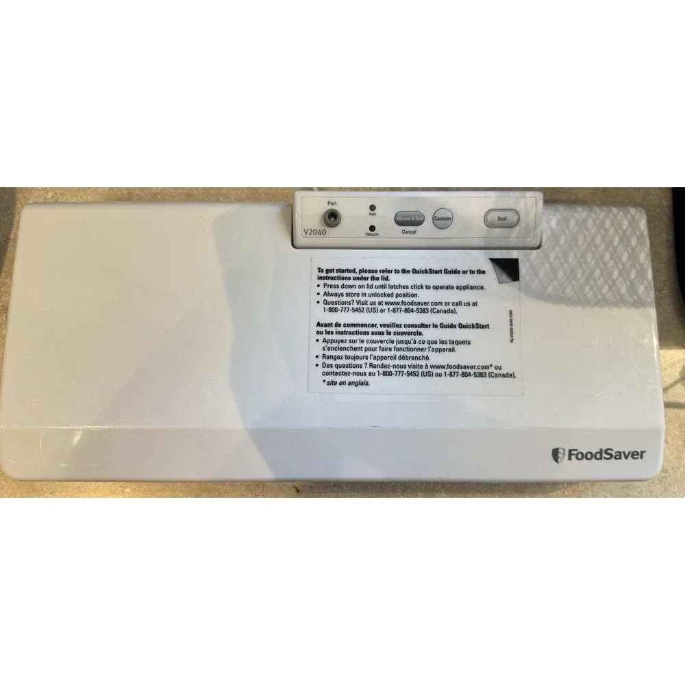 Food Saver Countertop‎ V2040 Vacuum Sealing System Food Bag Sealer White